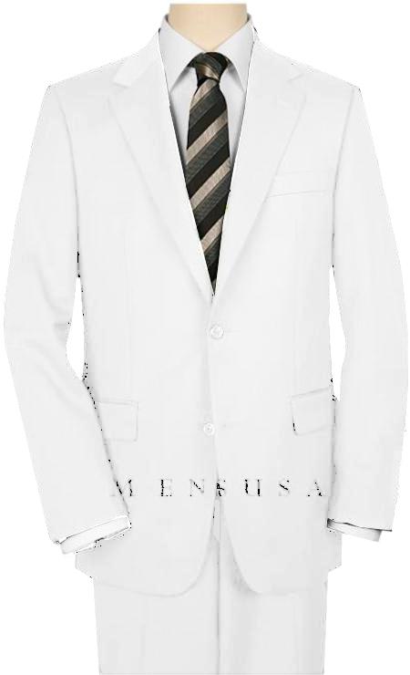 Mensusa Products UMO HighQuality 2 Button White Suit Wide Leg 22 Inch Pleated Pants Double Vented Jacket