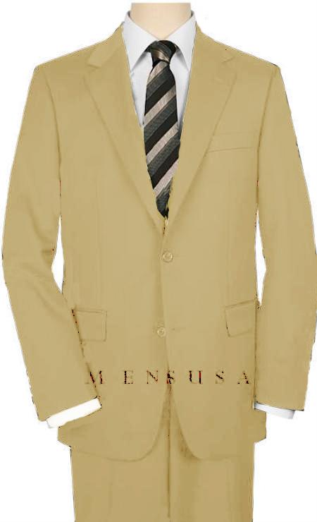 Mensusa Products UMO HighQuality 2 Button Tan Suit Wide Leg 22 Inch Pleated Pants Double Vented Jacket