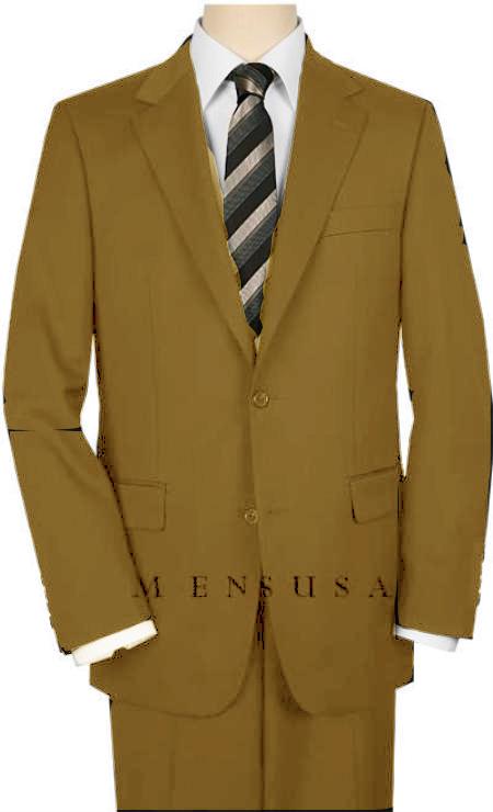 Mensusa Products UMO HighQuality 2 Button Camel Suit Wide Leg 22 Inch Pleated Pants Double Vented Jacket
