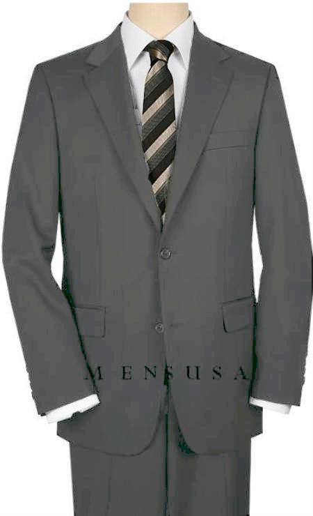 Mensusa Products UMO HighQuality 2 Button Medium Gray Suit Wide Leg 22 Inch Pleated Pants Double Vented Jacket