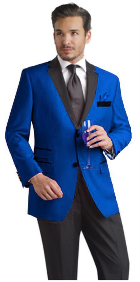 Mensusa Products Royal Blue Two Button Notch Party Tuxedo