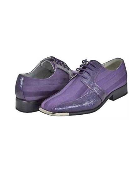 mens purple formal shoes