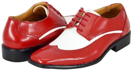 Mensusa Products All New Red White Mens Dress Shoes