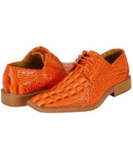 Mensusa Products All New Orange Mens Dress Shoes