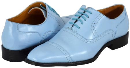 Mensusa Products All New Sky Blue~baby~powder blue Mens Dress Shoes