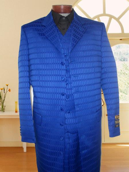 Mensusa Products First Quality New Zoot Suit Royal Blue