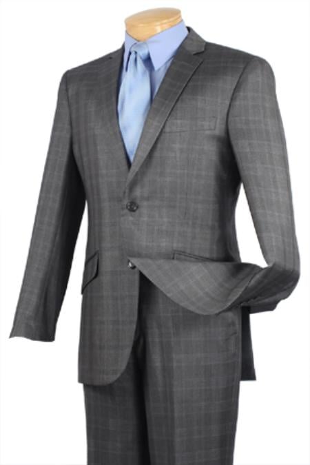 Single Breasted 2 Button Slim Fit affordable suit online sale Charcoal