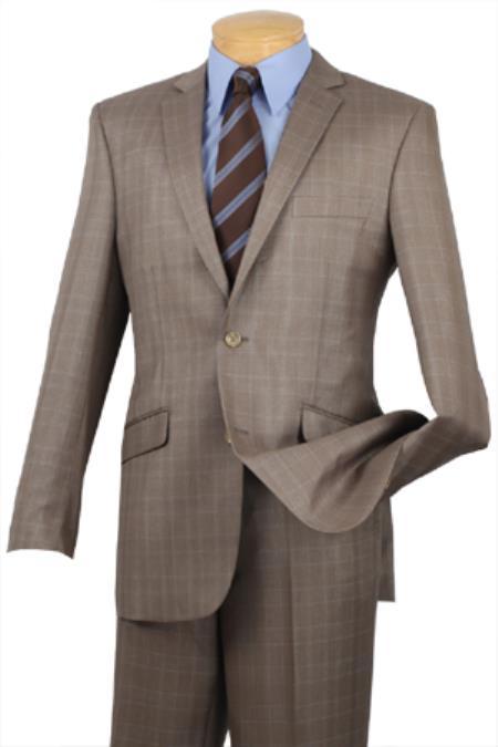 Mensusa Products Single Breasted 2 Button Slim Fit affordable suit online sale Tan