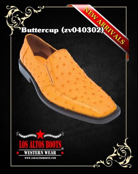 Mensusa Products Mens Genuine Ostrich Dress Shoes Loafers by Los Altos Buttercup