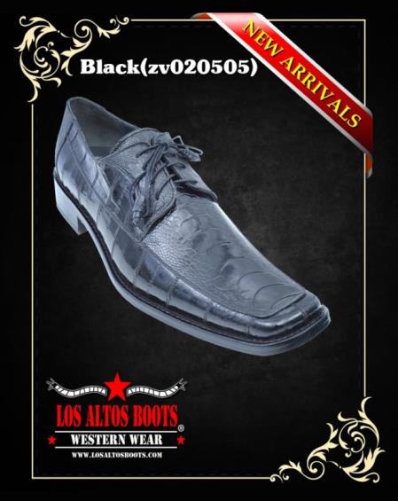 Mensusa Products Mens Ostrich Leg W/Eel Dress Shoes by Los Altos Boots Black 205