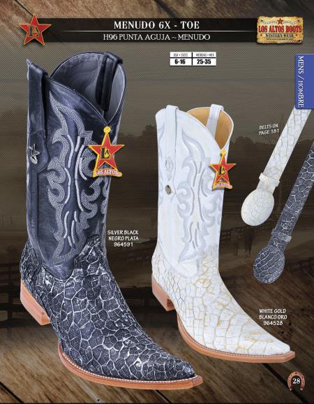 Mensusa Products Los Altos 6X Toe Genuine Menudo Men's Western Cowboy Boots 217