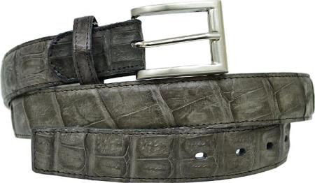 Mensusa Products Belvedere Grey AllOver Genuine Hornback Crocodile Belt