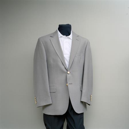 Mensusa Products Men's 2 Button Blazer Straw with brass gold buttons sportcoat
