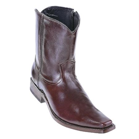 Mensusa Products Los Altos Brown Square Toe Leather Boot