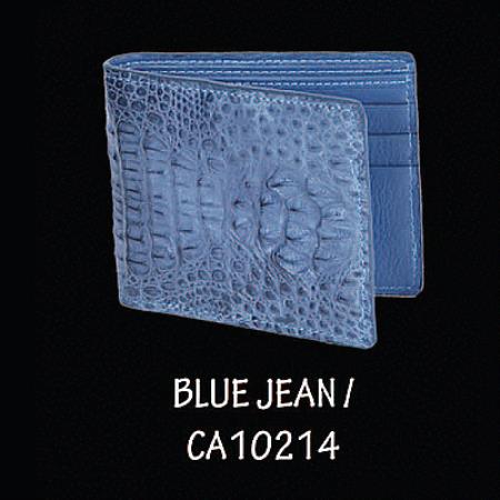 Mensusa Products Caiman Hornback Leather Wallet by Los Altos Boots Blue Jean 108