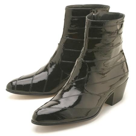 Mensusa Products Black Eel Zipper Boot