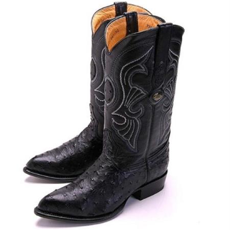 Mensusa Products Black Ostrich JToe Boot