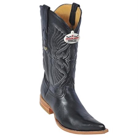 Mensusa Products Black 3X Toe Leather Boot 205