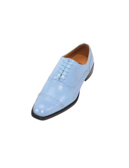Mensusa Products Mens French Blue Oxford Dress Shoes