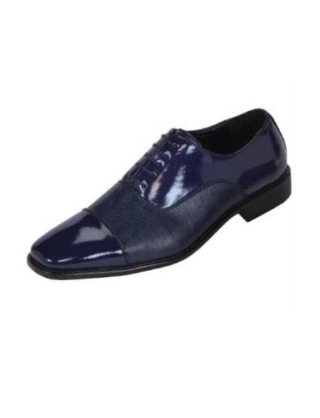 Mensusa Products Mens Navy Tuxedo Shoe Contemporary Smooth