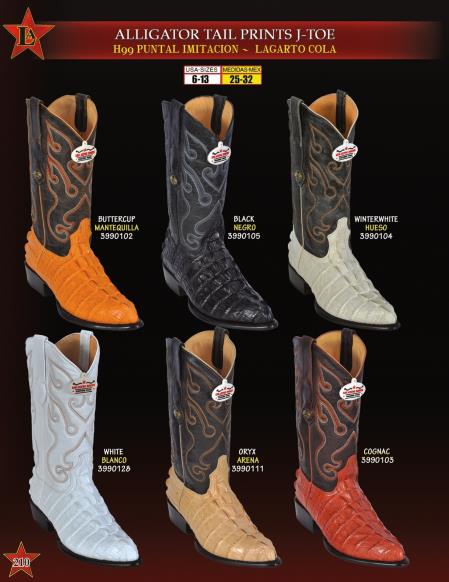 Mensusa Products Los Altos Men's JToe Alligator TaPrint Cowboy Western Boots Diff. Colors