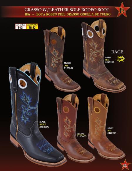 Mensusa Products Los Altos Men's Grasso w/ Leather Sole Rodeo Cowboy Western Boots Diff. Colors