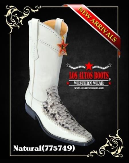 Mensusa Products SquareToe Python Mens Western Cowboy Boot by Los Altos