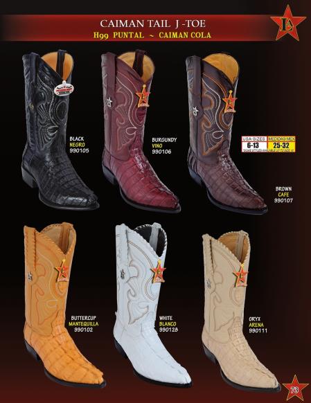 Mensusa Products Los Altos Men's J Toe Genuine Caiman TaCowboy Western Boots