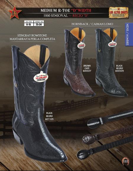 Mensusa Products Los Altos RToe Stingray/Hornback D Width Men's Cowboy Boot Diff. Colors/Sizes