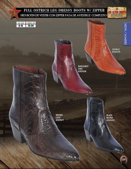 Mensusa Products Los Altos JToe Ostrich Mens Dressy Western Cowboy Boot Diff. Colors/Sizes 274