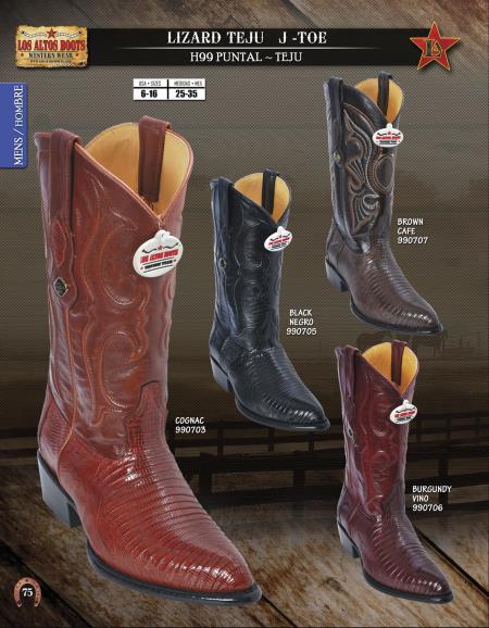 Mensusa Products Los Altos JToe Genuine Lizard Teju Mens Western Cowboy Boots Diff. Colors/Sizes 227