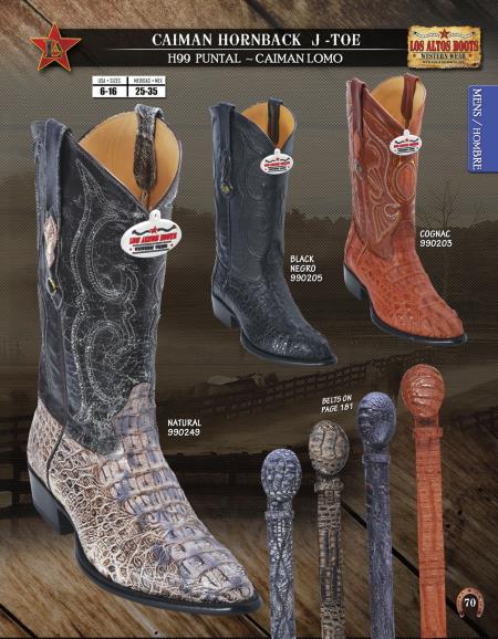 Mensusa Products Los Altos JToe Caiman Hornback Men's Western Cowboy Boots Diff. Colors/Sizes