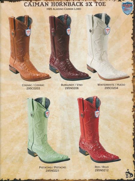 Mensusa Products XXXToe Caiman Hornback Men's Cowboy Western Boots Diff. Colors/Sizes 331