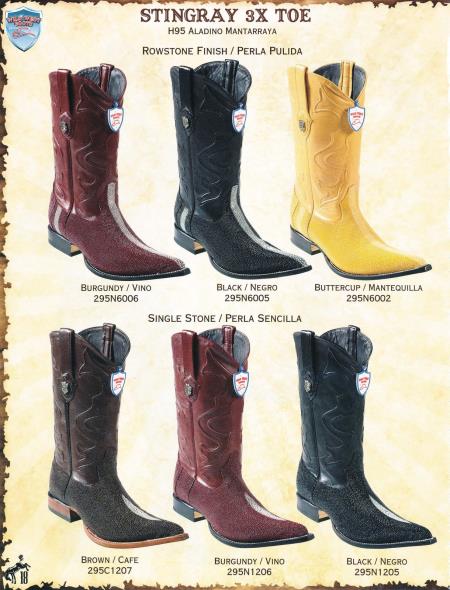 Mensusa Products XXXToe Stingray Men's Cowboy Western Boots Diff. Colors/Sizes