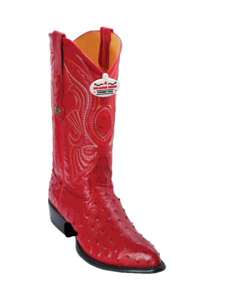 Mensusa Products Los Altos Red Ostrich JToe Cowboy Boots7