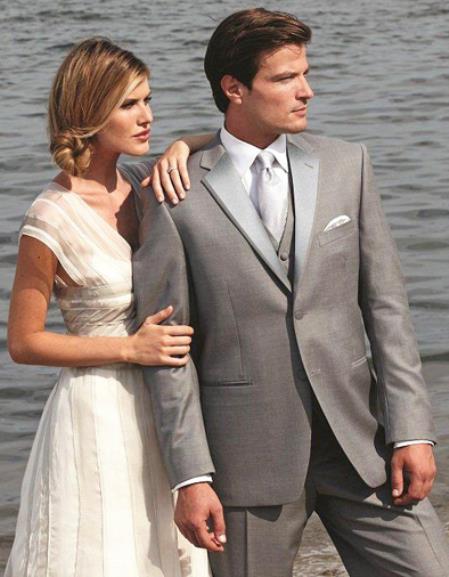 Mensusa Products Stunning Grey Two Button Tuxedo