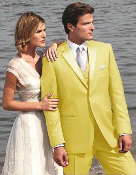 Mensusa Products Stunning Yellow Two Button Tuxedo