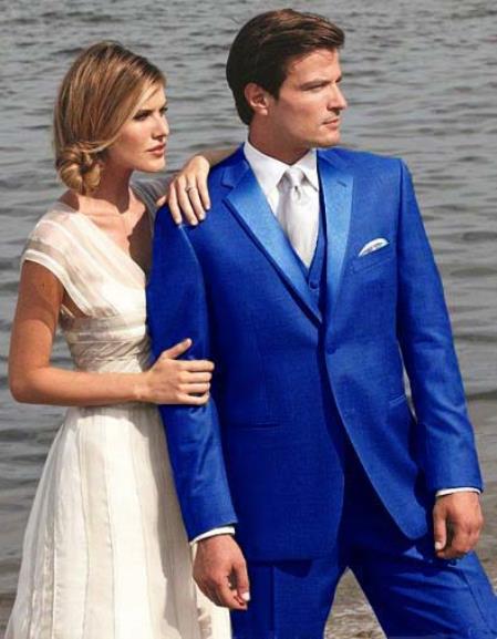 Mensusa Products Stunning Royal Blue Two Button Tuxedo
