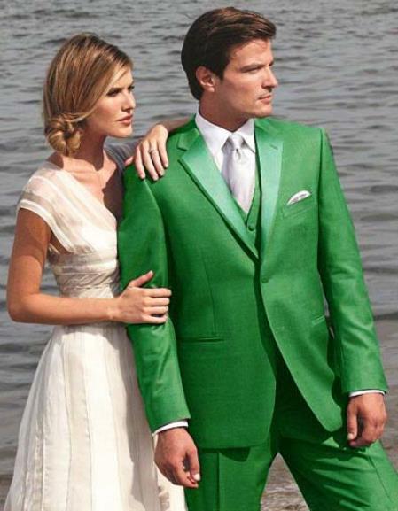 Mensusa Products Stunning Green Two Button Tuxedo