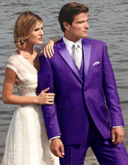 Mensusa Products Stunning Purple Two Button Tuxedo