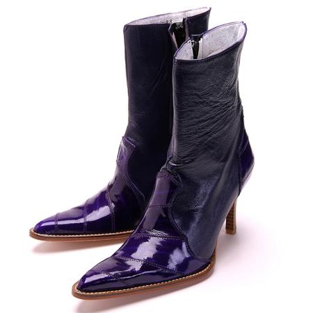 Mensusa Products Purple Eel Zipper Boot