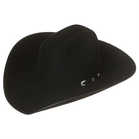 Mensusa Products Classic Black Felt Cowboy Hats9