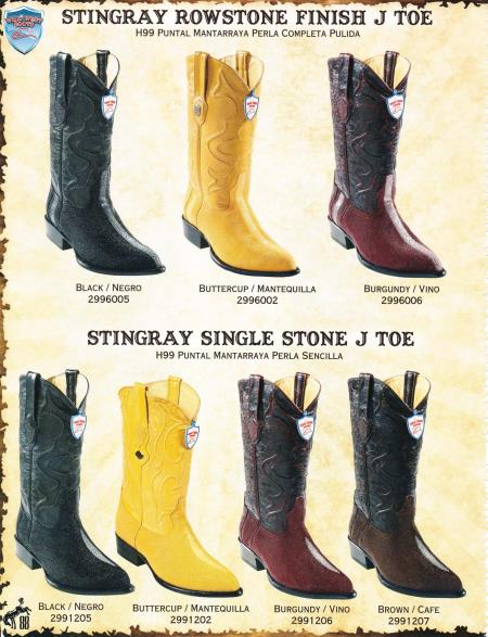 Mensusa Products JToe Genuine Stingray Men's Cowboy Western Boots Diff. Colors/Sizes