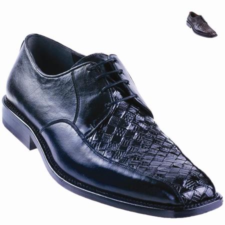 Mensusa Products Lizard Teju Oxford Shoe Black