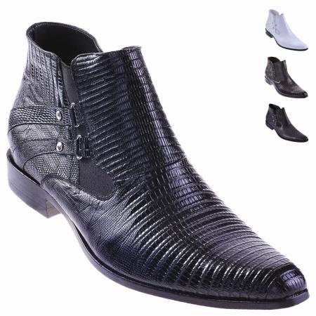 Mensusa Products Exotic Lizard Dress Boot Black