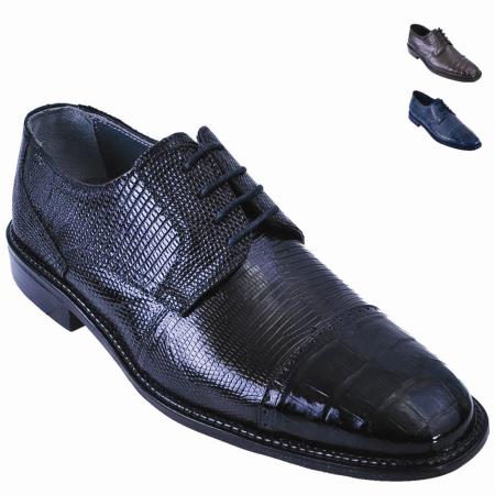 Mensusa Products Exotic Lizard w/Alligator Tip Shoe