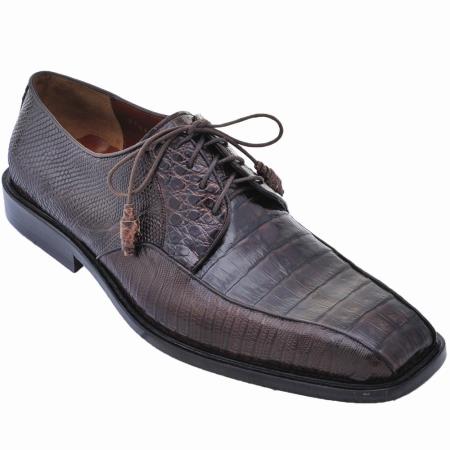 Mensusa Products Alligator Belly Combination Oxford Shoe Brown