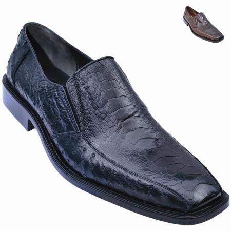 Mensusa Products Exotic Smooth OstrichSlip on Shoe Dress Shoe