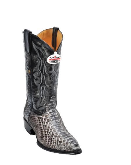 Mensusa Products Rustic Black Python JToe Cowboy Boots 297