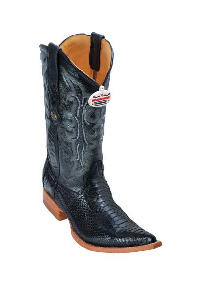 Mensusa Products Black Python Cowboy Boots 277